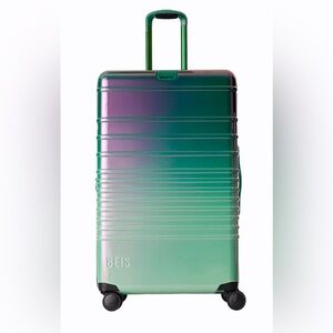 Béis x Wicked Large Check In Roller Bag - Gradient Green - Ltd Edition Luggage